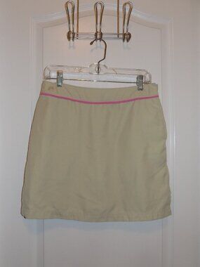 LILLY PULITZER Womens Skirt Tennis Golf 6 Beige Pink Preppy Skort